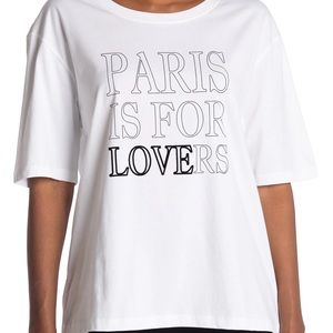 Sandro Paris Is For Lovers T-Shirt Women Crew NWT